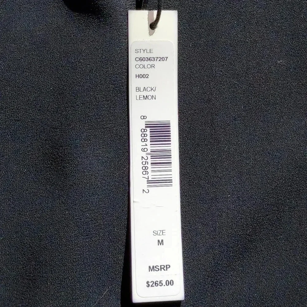 NWT Alice + Olivia Black and Lemon Dorma Dress Medium - Picture 8 of 10